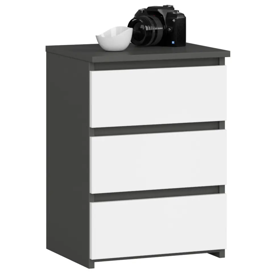 KOMODA CL3/40 GRAFIT PK SZARY / BIAŁA w sklepie Wasserman.eu