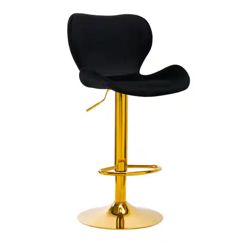 ⁨Bar stool QS-B15 velvet black⁩ at Wasserman.eu