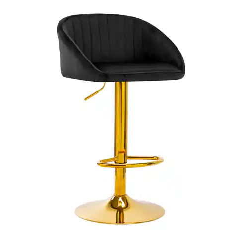 ⁨Bar stool QS-B16g black velvet⁩ at Wasserman.eu