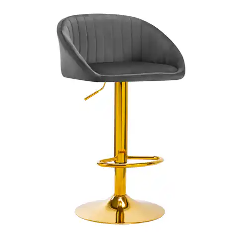 ⁨Bar stool QS-B16G velvet grey⁩ at Wasserman.eu