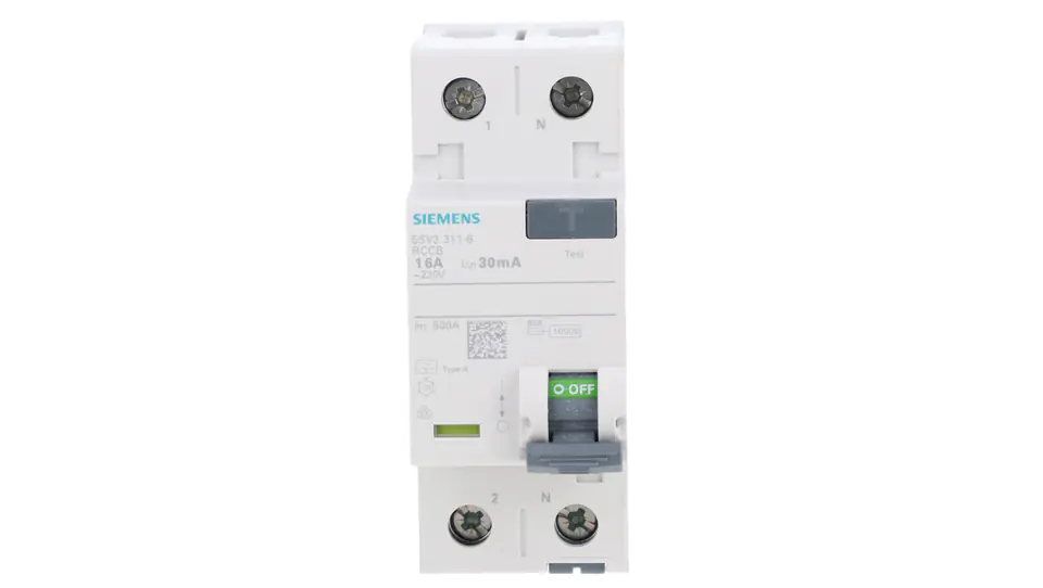 ⁨Residual current circuit breaker SENTRON 1P+N-gear. 16A 30mA Type A 5SV3311-6⁩ at Wasserman.eu