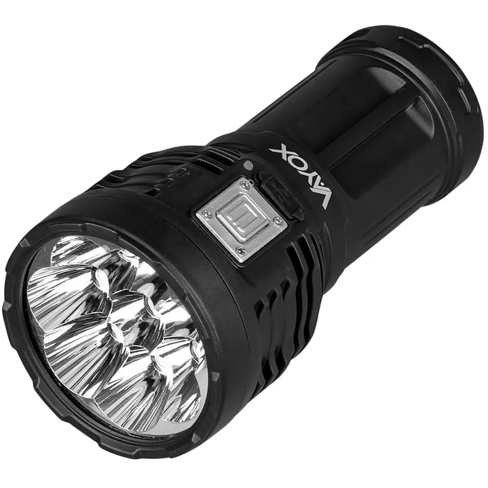 ⁨Latarka taktyczna szperacz 600lm 8LED VAYOX VA0114⁩ w sklepie Wasserman.eu