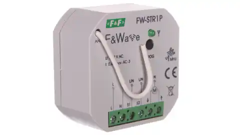 ⁨Radio roller shutter controller 230V - installation p/t 85-265V AC/DC F&Wave FW-STR1P⁩ at Wasserman.eu