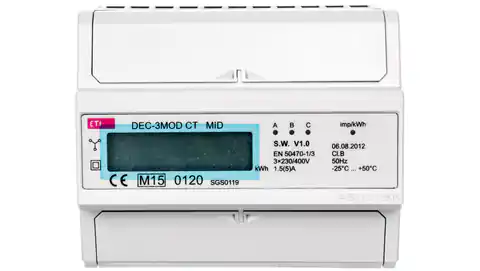 ⁨Wskaźnik zużycia energii 3-fazowy z modbus DEC-3MOD CT 004804055⁩ w sklepie Wasserman.eu