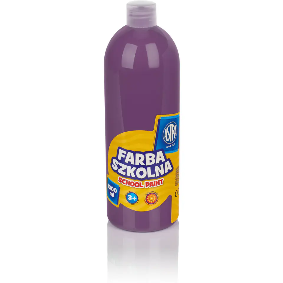 ⁨Farba plakatowa szkolna 1000ml śliwkowa fioletowa 301217065 ASTRA⁩ w sklepie Wasserman.eu