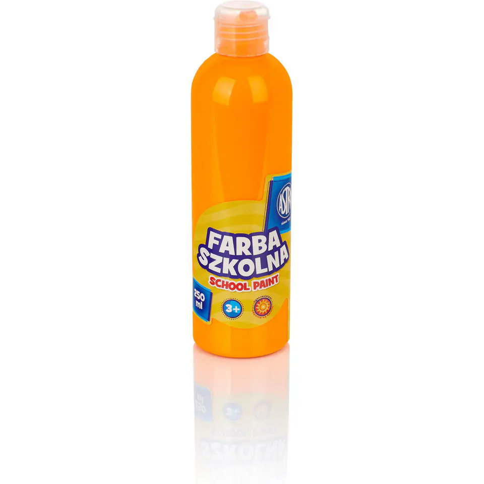 ⁨Farba plakatowa szkolna 250ml fluorescencyjna pomarańczowa 301217030⁩ w sklepie Wasserman.eu