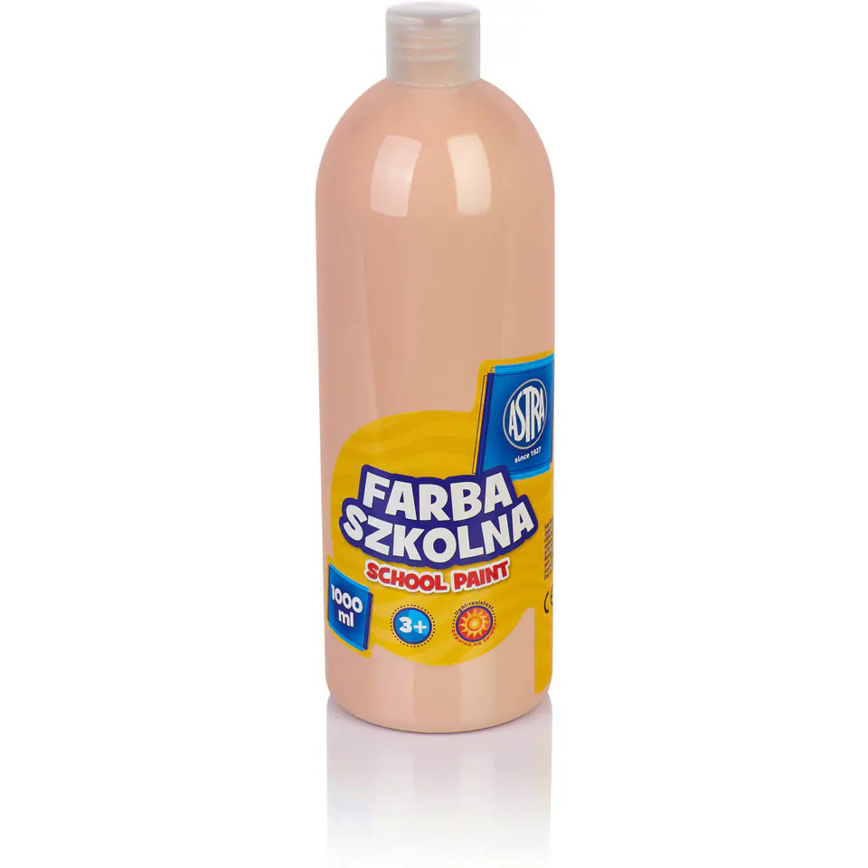 ⁨Farba plakatowa szkolna 1000ml cielista beżowa 301217062 ASTRA⁩ w sklepie Wasserman.eu