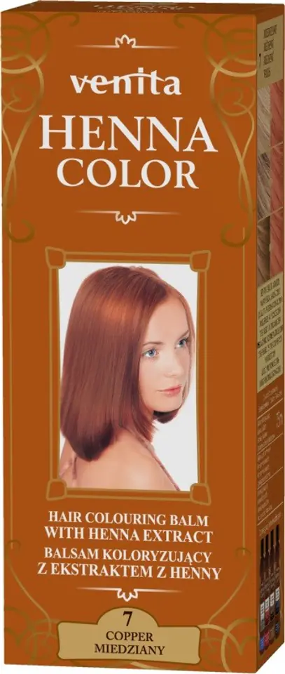 ⁨VENITA Henna Color Balsam koloryzujący z ekstraktem z Henny - 7 Miedziany 1op.⁩ w sklepie Wasserman.eu