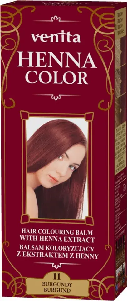 ⁨VENITA Henna Color Balsam koloryzujący z ekstraktem z Henny - 11 Burgund 1op.⁩ w sklepie Wasserman.eu