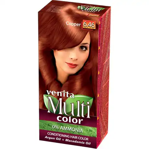 ⁨VENITA Farba do włosów bez amoniaku Multi Color - 6.46 Copper 1op.⁩ w sklepie Wasserman.eu