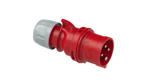 ⁨Wtyczka przenośna (zwrotnica faz) 32A 4P 400V czerwona IP44 SHARK 7024-6⁩ w sklepie Wasserman.eu