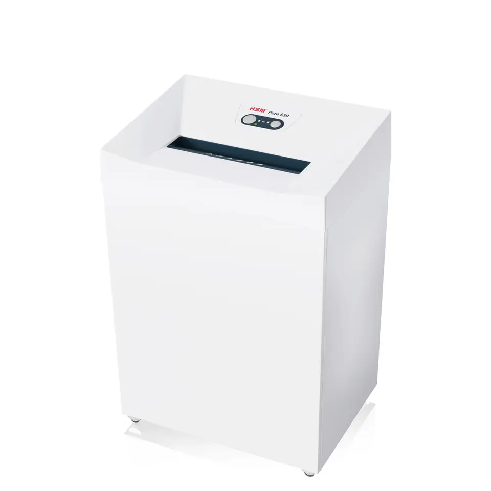 ⁨HSM Pure 530 paper shredder Particle-cut shredding 55 dB 30 cm White⁩ at Wasserman.eu