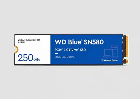 ⁨Western Digital Blue SN580 M.2 250 GB PCI Express 4.0 TLC NVMe⁩ at Wasserman.eu