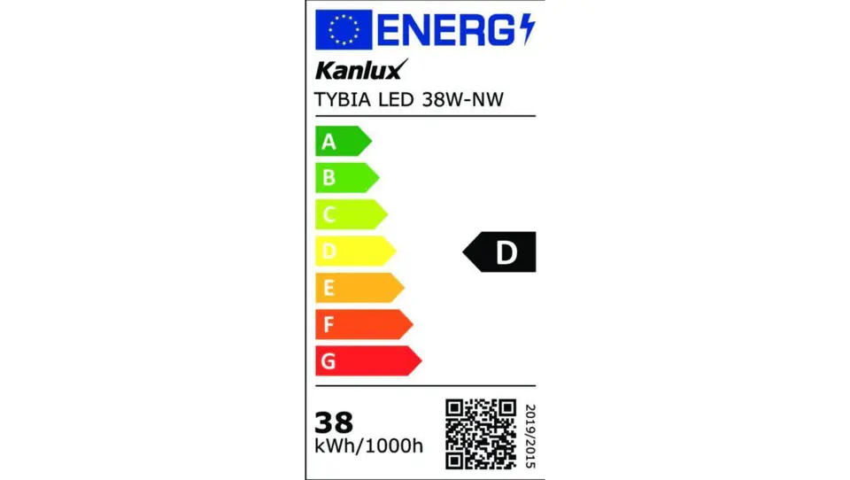 ⁨Plafoniera LED TYBIA LED 38W-NW 3800lm 4000K IP20 szary/biały 24640⁩ w sklepie Wasserman.eu