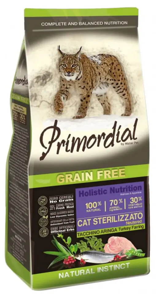 Primordial Cat Grain Free Sterilized Turkey & Herring 6kg w sklepie Wasserman.eu