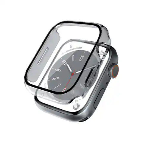 ⁨Crong Hybrid Watch Case - Etui ze szkłem Apple Watch 41mm (Clear)⁩ w sklepie Wasserman.eu