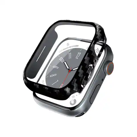 ⁨Crong Hybrid Watch Case - Etui ze szkłem Apple Watch 41mm (Carbon)⁩ w sklepie Wasserman.eu