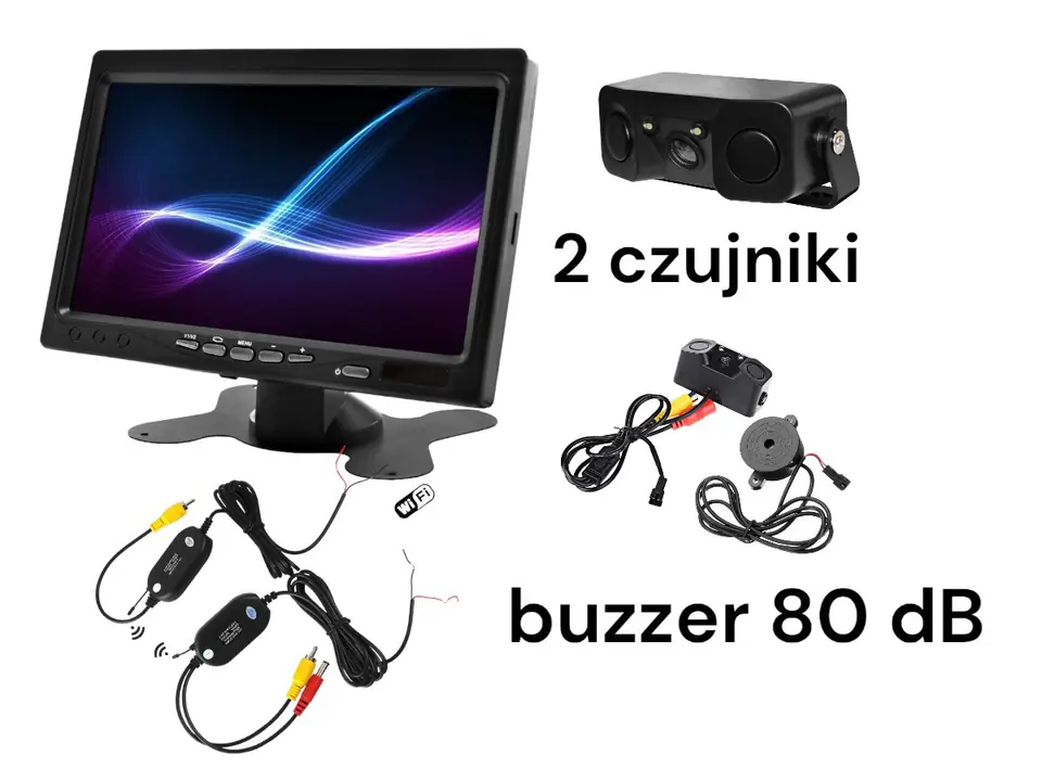 ⁨NVOX HM 716 HD monitor zagłówkowy lub wolnostojący LCD 7" z kamerą cofania oraz moduł bezprzewodowy⁩ w sklepie Wasserman.eu