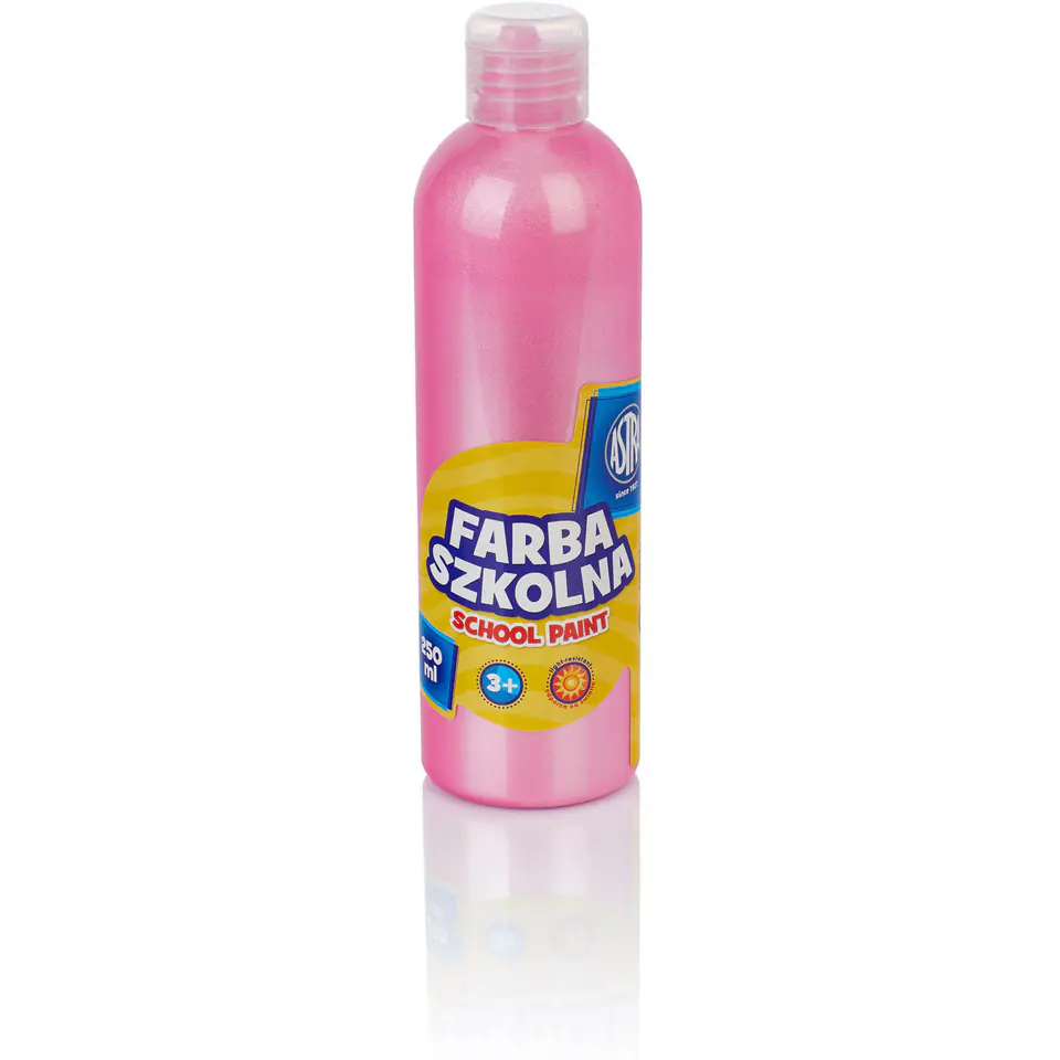 ⁨Farba szkolna 250ml perłowa różowa 301217038 ASTRA⁩ w sklepie Wasserman.eu