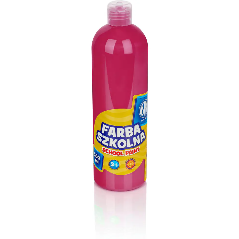 ⁨Farba plakatowa szkolna 500ml różowa 301109003 ASTRA⁩ w sklepie Wasserman.eu