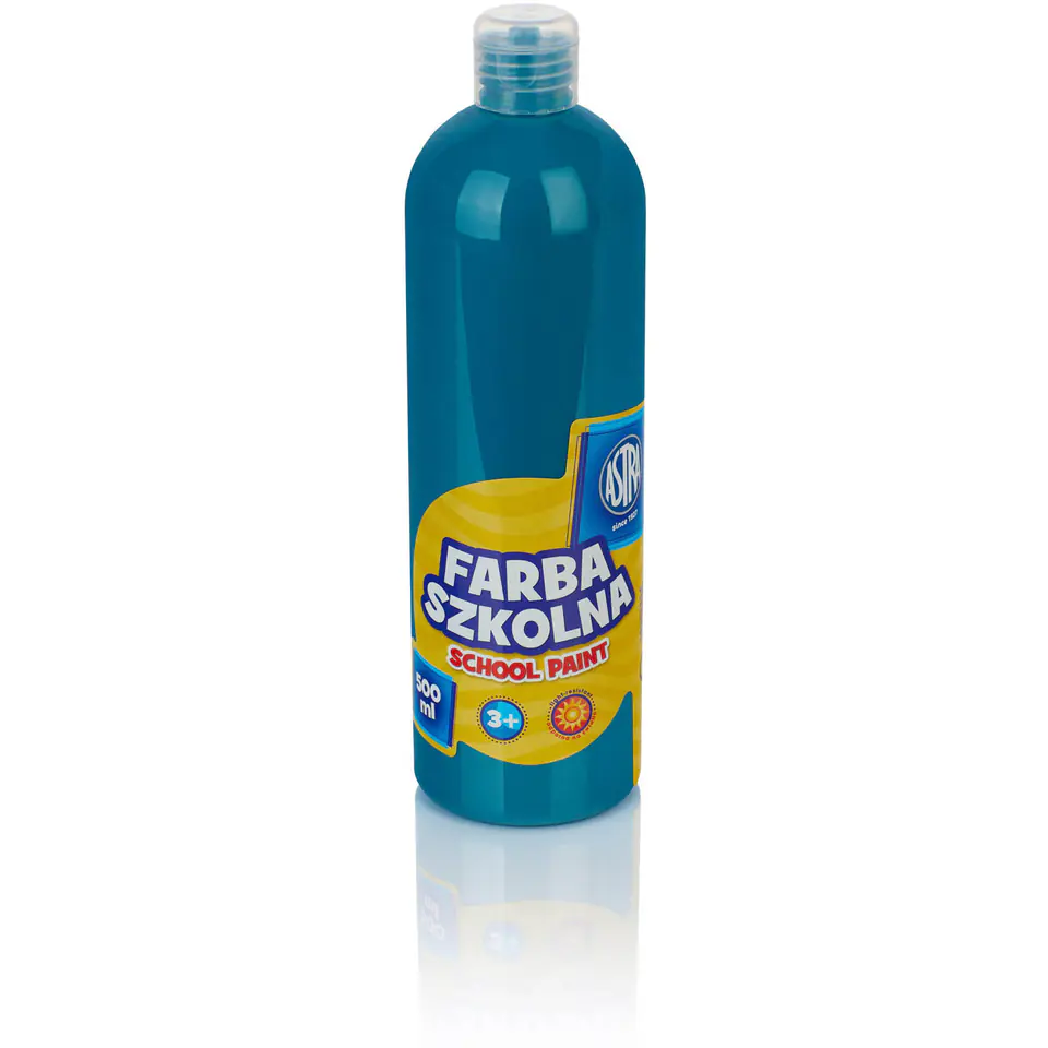 ⁨Farba plakatowa szkolna 500ml turkusowa 301112011 ASTRA⁩ w sklepie Wasserman.eu