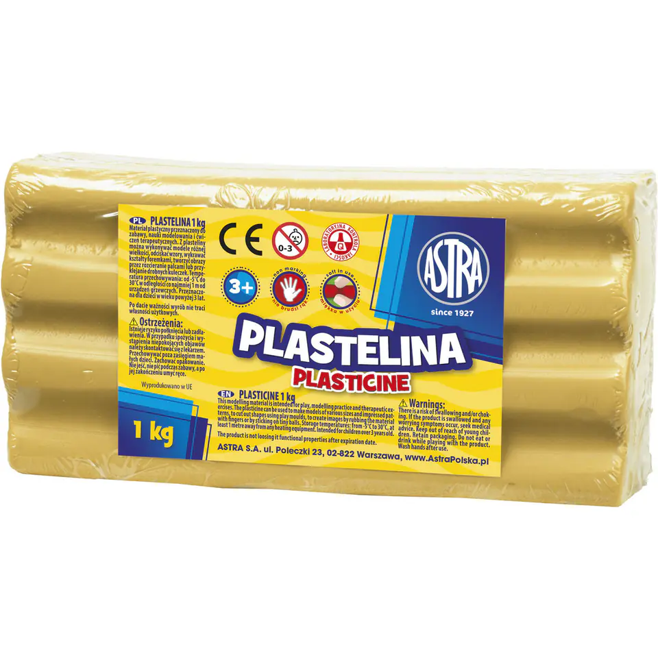 ⁨Plastelina szkolna dla dzieci 1kg brązowa jasna 303111020 ASTRA⁩ w sklepie Wasserman.eu