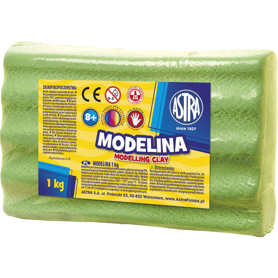 ⁨Modelina termoutwardzalna 1kg zielona jasna 304111005 ASTRA⁩ w sklepie Wasserman.eu
