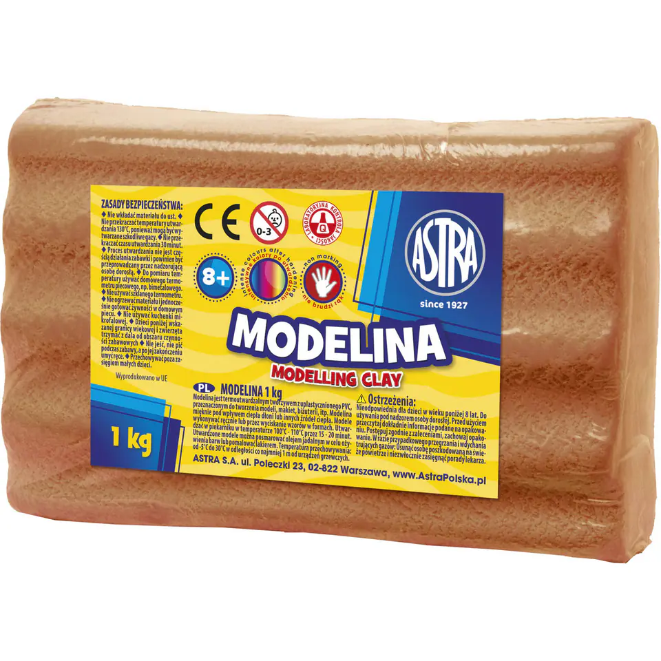 ⁨Modelina termoutwardzalna 1kg brązowa 304111002 ASTRA⁩ w sklepie Wasserman.eu