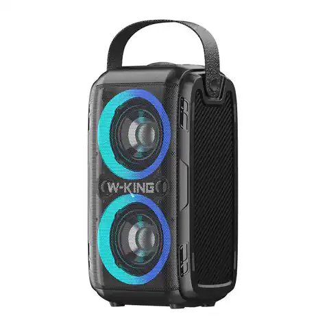 ⁨Głośnik bezprzewodowy Bluetooth W-KING T9II 60W (czarny)⁩ w sklepie Wasserman.eu