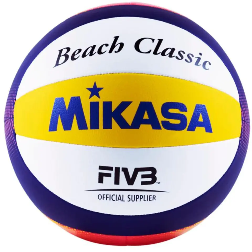 ⁨Mikasa Beach Classic Beach Volleyball white-yellow-blue BV551C-WYBR⁩ at Wasserman.eu