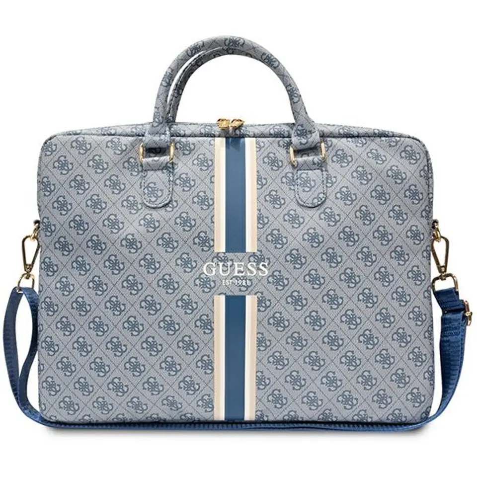 ⁨Guess Torba GUCB15P4RPSB 16" niebieski/blue 4G Printed Stripes⁩ w sklepie Wasserman.eu