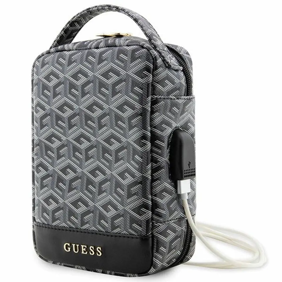 ⁨Guess Torba GUHBHGCFSEK Organizer czarny/black GCube Stripe⁩ w sklepie Wasserman.eu