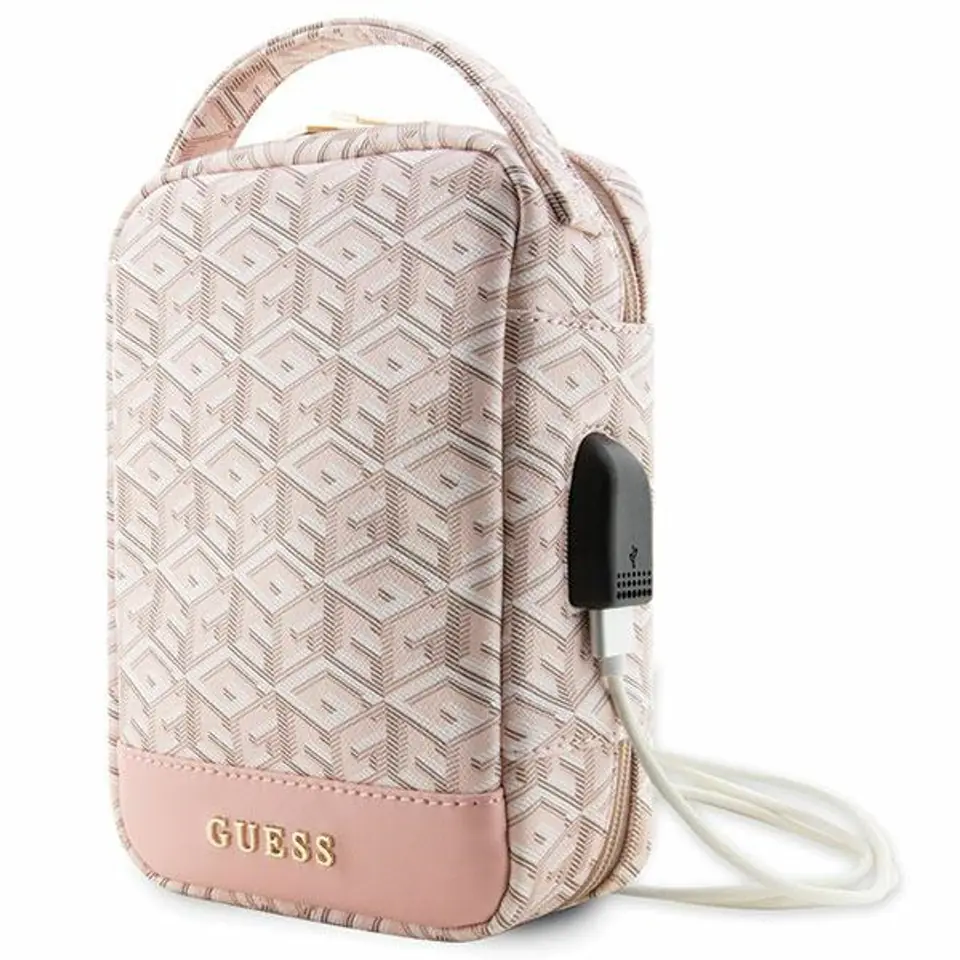 ⁨Guess Torba GUHBHGCFSEP Organizer różowy/pink GCube Stripe⁩ w sklepie Wasserman.eu