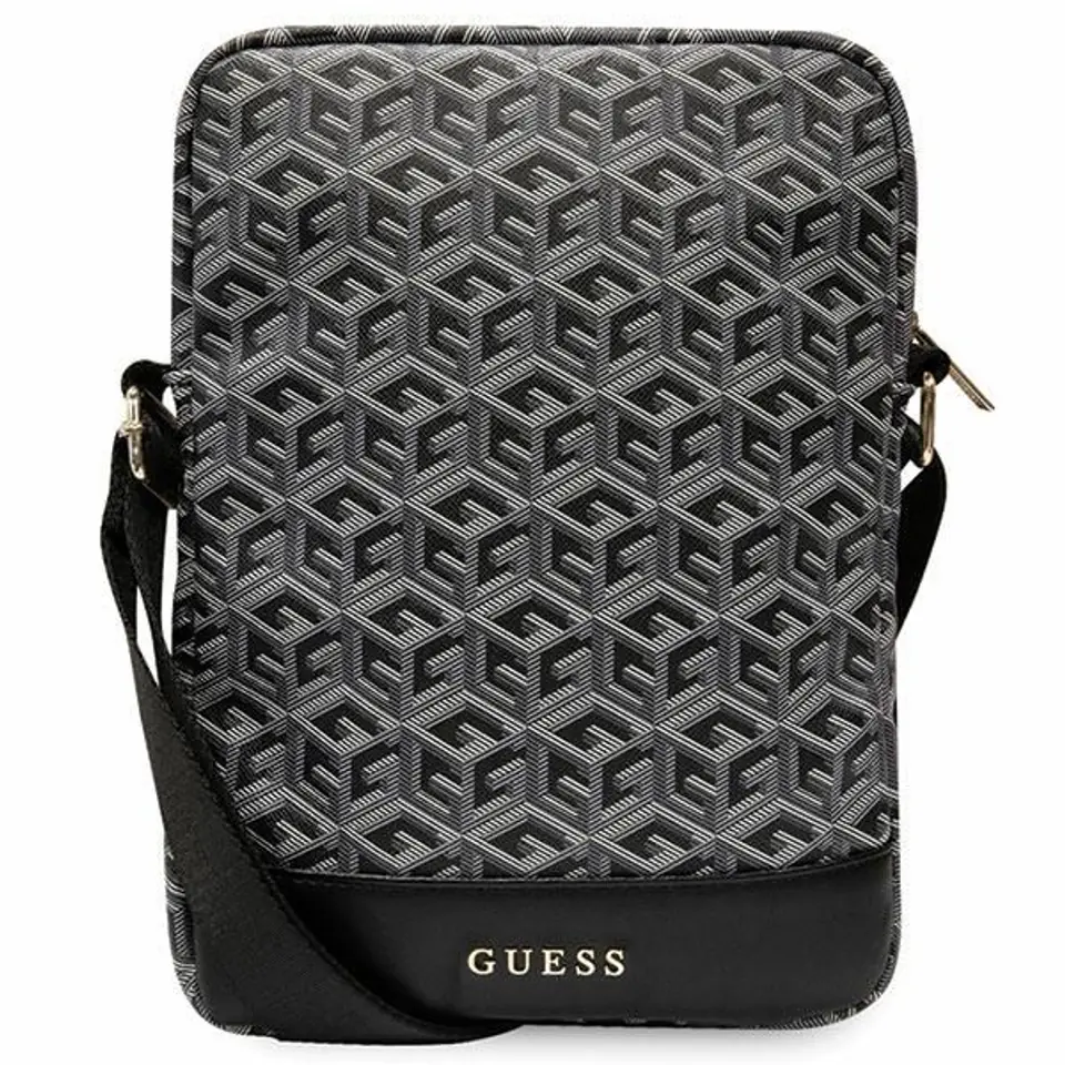 ⁨Guess Torba GUTB10HGCFSEK 10" czarny/black GCube Stripe Tablet Bag⁩ w sklepie Wasserman.eu