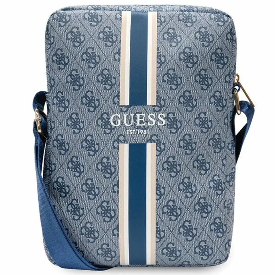 ⁨Guess Torba GUTB10P4RPSB 10" niebieski/blue 4G Stripes Tablet Bag⁩ w sklepie Wasserman.eu