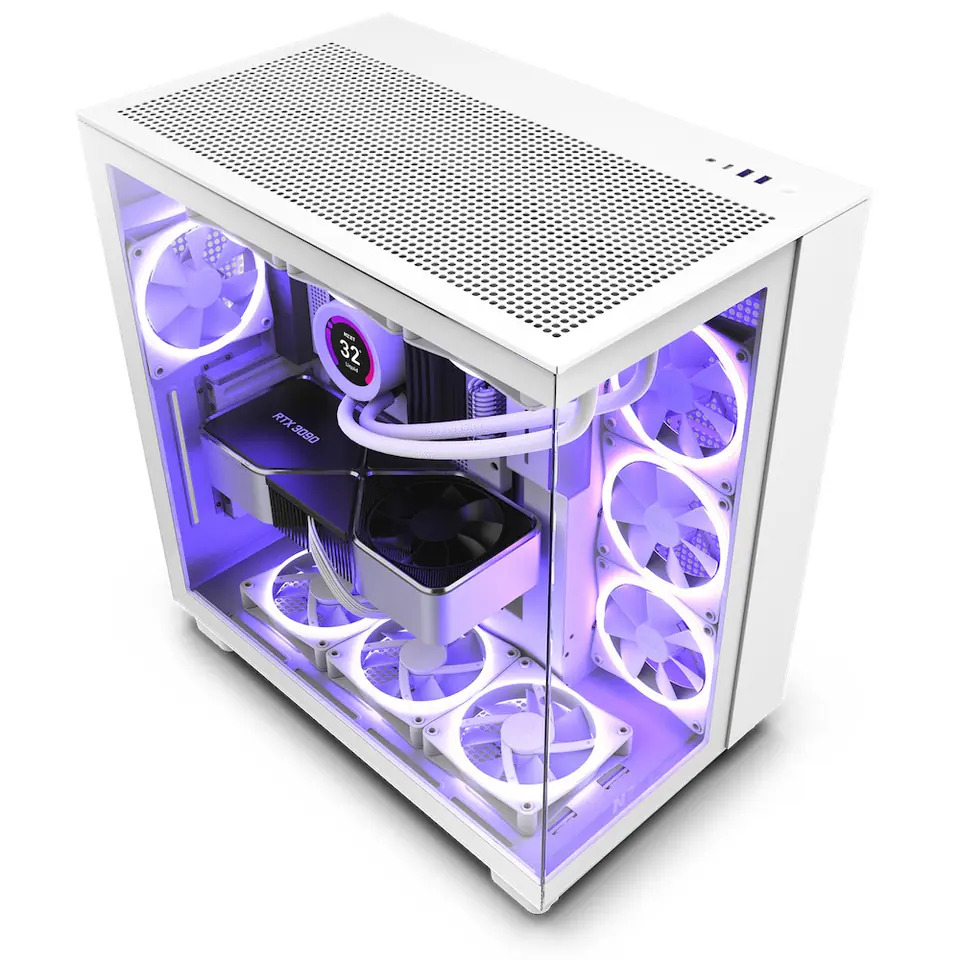 ⁨NZXT H9 All white Midi Tower⁩ at Wasserman.eu