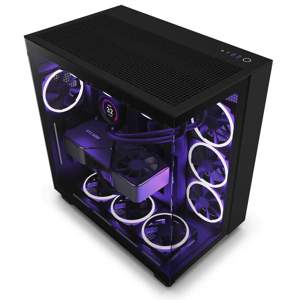 ⁨NZXT OBUDOWA H9 FLOW MIDI TOWER Z OKNEM CZARNA CM-H91FB-01⁩ w sklepie Wasserman.eu