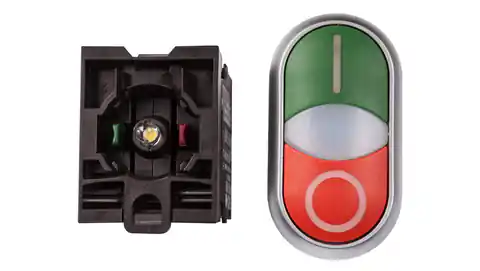 ⁨Control button 22mm double red/green self-return with backlight 1Z 1R M22-DDL-GR-X1/X0/K11/230-W 216509⁩ at Wasserman.eu