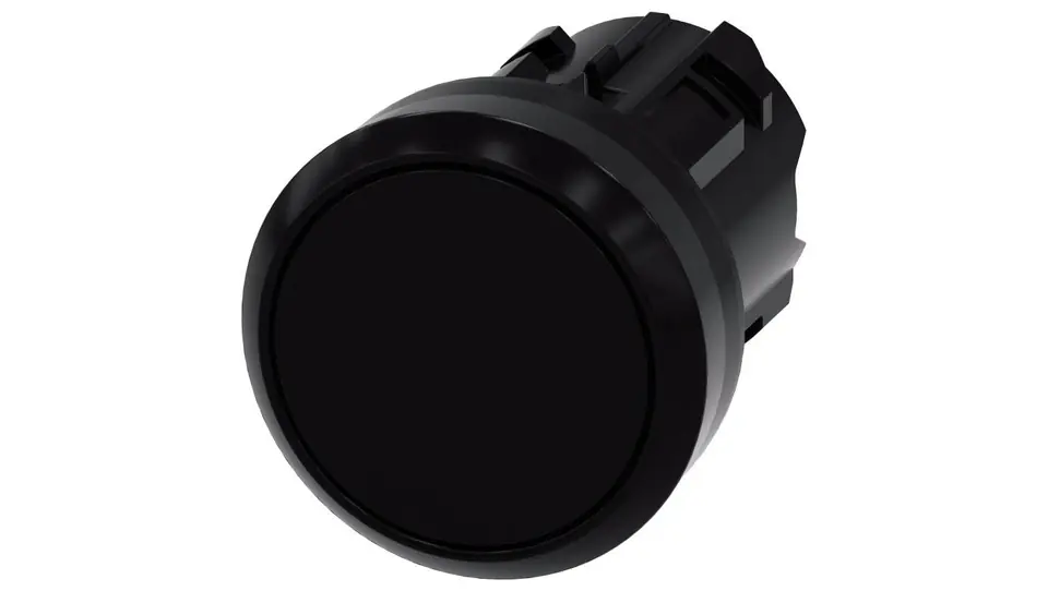 ⁨Przycisk 22mm okrągły tworzywo czarny płaski z samopowrotem 3SU1000-0AB10-0AA0⁩ w sklepie Wasserman.eu