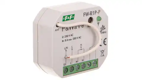 ⁨Radiowy pojedyńczy przekaźnik bistabilny - montaż P/t 85-265V AC/DC multifunkcyjny FiWave FW-R1P-P⁩ w sklepie Wasserman.eu