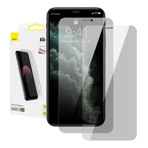 ⁨Baseus Tempered Glass with Privacy Filter for iPhone XR/11 (2pcs)⁩ at Wasserman.eu