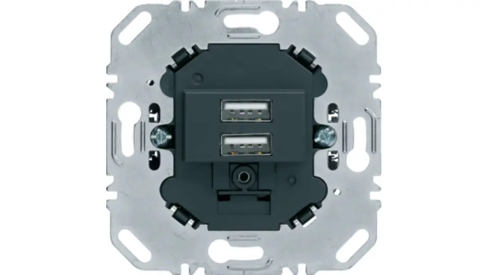 ⁨one.platform Mechanizm gniazda USB ładowania 3.0 A 230 V, antracyt, mat 260205⁩ w sklepie Wasserman.eu