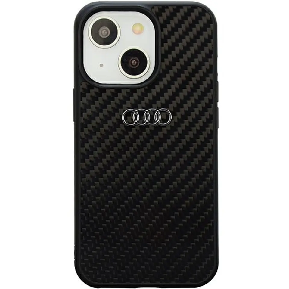 ⁨Audi Carbon Fiber iPhone 14 6.1" czarny/black hardcase AU-TPUPCIP14-R8/D2-BK⁩ w sklepie Wasserman.eu