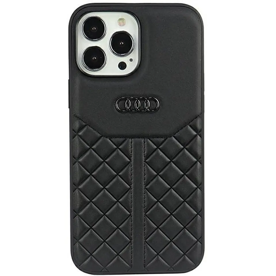 ⁨Audi Genuine Leather iPhone 13 Pro Max 6.7" czarny/black hardcase AU-TPUPCIP13PM-Q8/D1-BK⁩ w sklepie Wasserman.eu