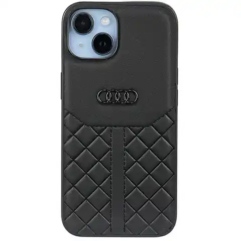 ⁨Audi Genuine Leather iPhone 14 6.1" czarny/black hardcase AU-TPUPCIP14-Q8/D1-BK⁩ w sklepie Wasserman.eu