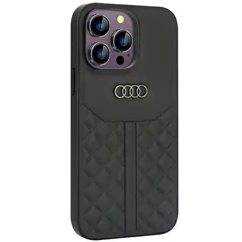 ⁨Audi Genuine Leather iPhone 14 Pro Max 6.7" czarny/black hardcase AU-TPUPCIP14PM-Q8/D1-BK⁩ w sklepie Wasserman.eu