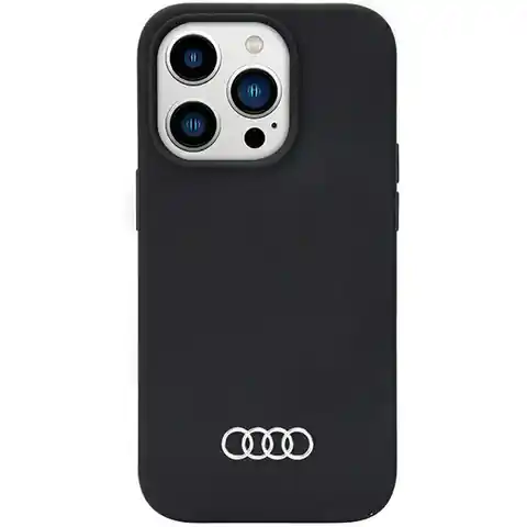 ⁨Audi Silicone Case iPhone 14 Pro 6.1" czarny/black hardcase AU-LSRIP14P-Q3/D1-BK⁩ w sklepie Wasserman.eu