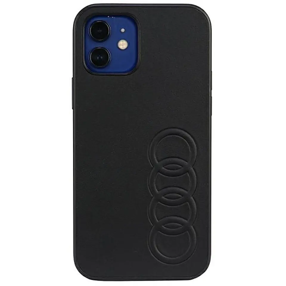 ⁨Audi Synthetic Leather iPhone 12/12 Pro 6.1" czarny/black hardcase AU-TPUPCIP12P-TT/D1-BK⁩ w sklepie Wasserman.eu