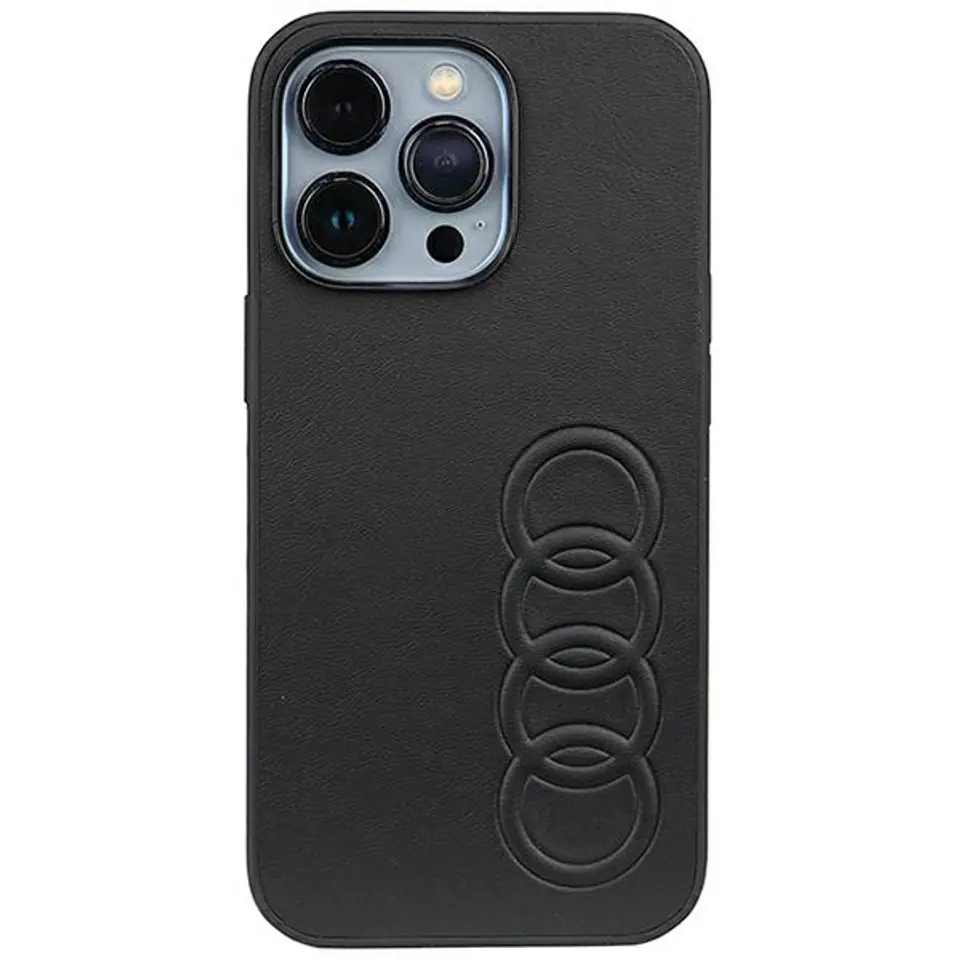 ⁨Audi Synthetic Leather iPhone 13 Pro / 13 6.1" czarny/black hardcase AU-TPUPCIP13P-TT/D1-BK⁩ w sklepie Wasserman.eu