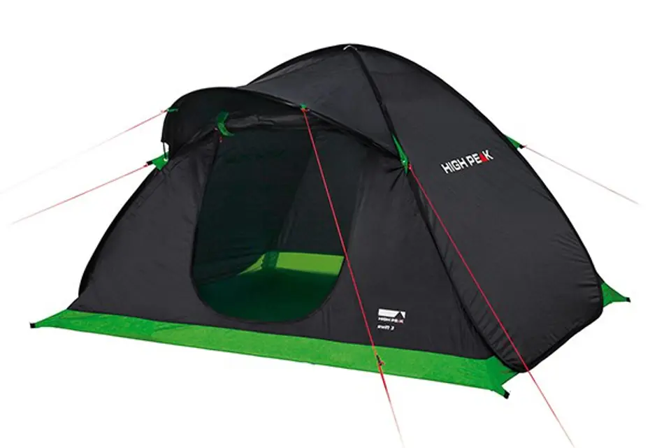 ⁨High Peak Swift 3 Green Pop-up tent⁩ at Wasserman.eu